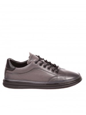 Ежедневни мъжки обувки от естествена кожа 7AT-21810 grey