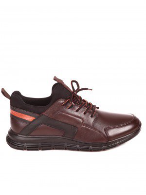 Ежедневни мъжки обувки от естествена кожа 7AT-21872 brown