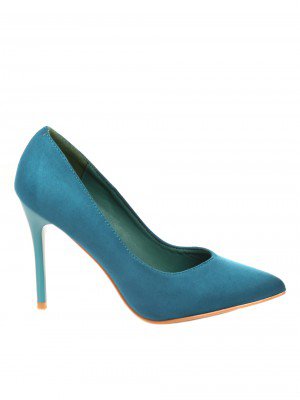 Елегантни дамски обувки на висок ток 3M-21552 light blue