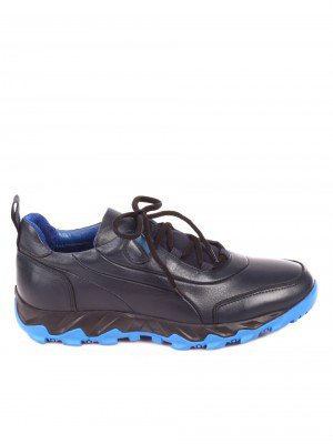 Ежедневни мъжки обувки от естествена кожа 7AT-21853 navy