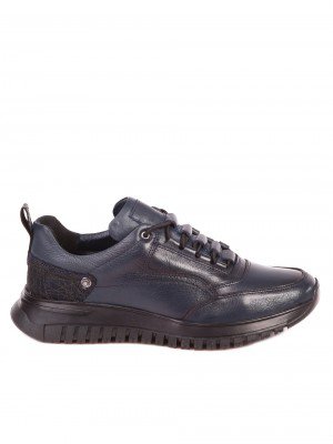 Ежедневни мъжки обувки от естествена кожа 7AT-21851 navy