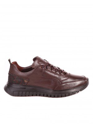 Ежедневни мъжки обувки от естествена кожа 7AT-21851 brown