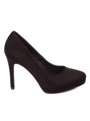 Елегантни дамски обувки на ток в черно 3M-21727 black