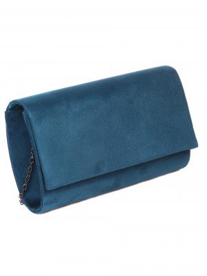 Официална дамска чанта-клъч в синьо 9AG-21833 blue