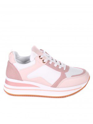 Ежедневни дамски обувки на платформа в розово 3U-22027 pink