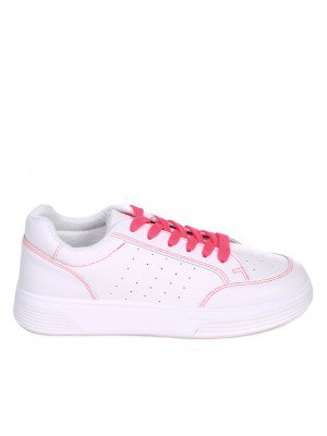 Ежедневни дамски обувки в бяло 3U-22004 white/red