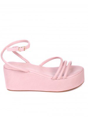 Ежедневни дамски сандали на платформа в розово 4M-22261 pink