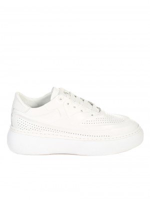 Ежедневни дамски обувки от естествена кожа в бяло 3AT-22294 white