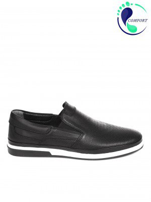 Ежедневни мъжки обувки от естествена  кожа 7AT-22325 black