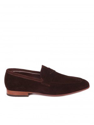Ежедневни мъжки обувки от естествен велур 7AT-22278 brown