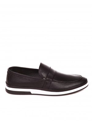 Ежедневни мъжки обувки от естествена кожа 7AT-22285 black