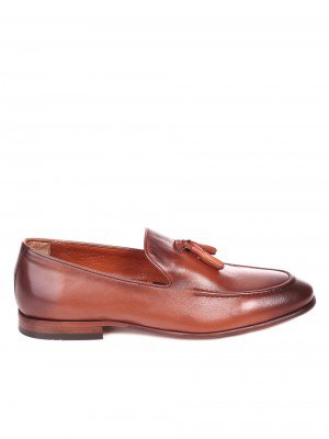 Елегантни мъжки обувки от естествена кожа  7AT-22283 camel