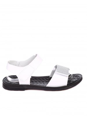 Ежедневни дамски равни сандали в бяло 4D-22201 white
