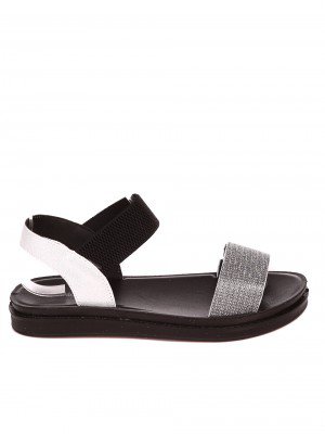 Ежедневни дамски равни сандали в черно 4D-22204 white