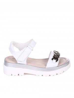 Ежедневни дамски сандали от естествена кожа 4AF-22149 white