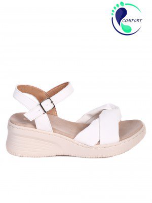 Ежедневни дамски сандали на платформа 4H-22246 white