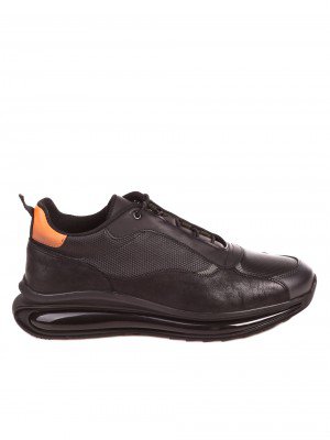 Ежедневни мъжки обувки от естествена кожа 7AT-22689 black