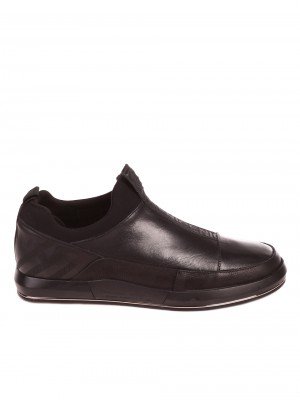 Ежедневни мъжки обувки от естествена кожа 7AT-22707 black