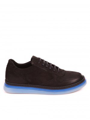 Ежедневни мъжки обувки от естествен набук 7AT-22757 black