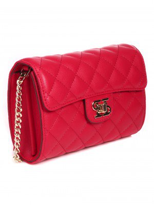 Елегантна дамска чанта в червено от естествена кожа JT21041 red