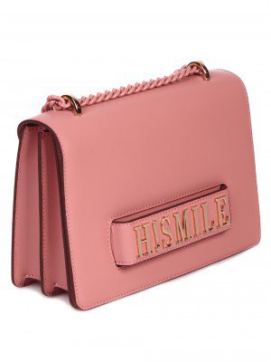Елегантна дамска чанта в розово от естествена кожа L190882 pink