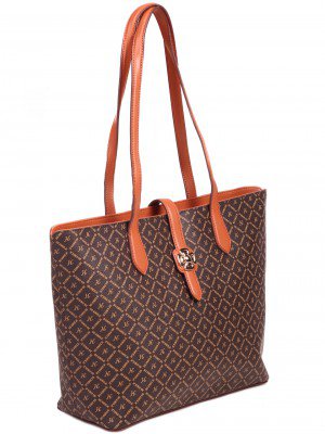 Ежедневна голяма дамска чанта от естествена кожа L20377 brown/camel