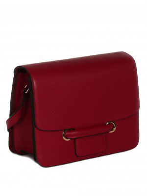 Елегантна дамска изчистена дамска чанта от естествена кожа P20101 burgundy
