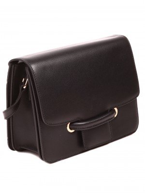 Елегантна дамска изчистена дамска чанта от естествена кожа P20101 black