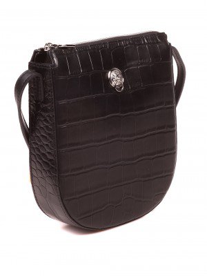 Ежедневна дамска чанта-тип портмоне от естествена кожа P20628 black