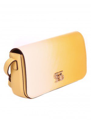 Елегантна дамска чанта в жълто от естествена кожа P20989 yellow