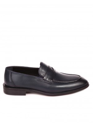Елегантни мъжки обувки от естествена кожа 7AT-23304 black/navy
