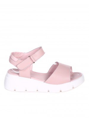 Ежедневни дамски сандали на платформа от естествена кожа 4AF-23150 pink