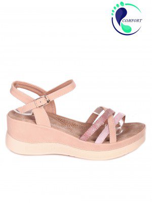Ежедневни дамски сандали на платформа 4H-23114 pink 