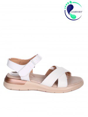 Ежедневни дамски комфортни сандали в бяло 4H-23119 white