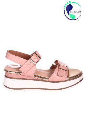 Ежедневни дамски сандали на платформа в розово 4H-23126 pink