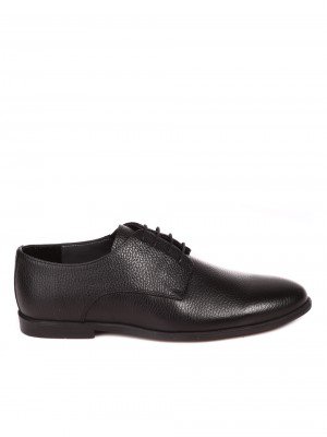 Официални мъжки обувки от естествена кожа в черно 7AT-23789 black