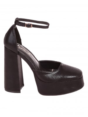 Елегантни дамски обувки на ток в черно 3M-24033 black