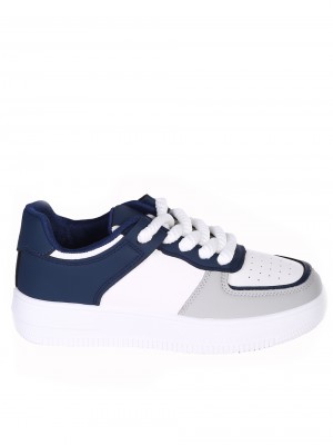 Eжедневни дамски обувки в бял/син цвят 3U-24120 white/blue