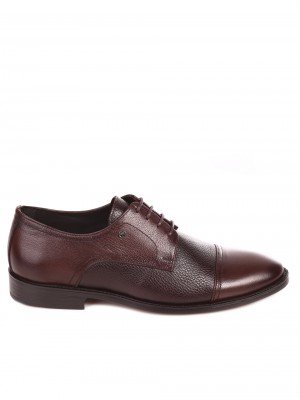 Eлегантни мъжки обувки от естествена кожа в кафяво 153-5843 brown K-1