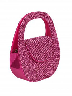 Елегантна дамска чанта в цвят фуксия 9AG-24129 fuchsia