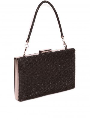 Елегантна дамска чанта тип клъч в черно 9AG-24135 black