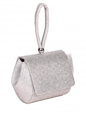 Елегантна дамска чанта в сребристо 9AG-24141 silver