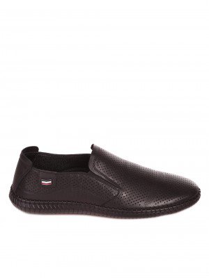 Eжедневни мъжки обувки от естествена кожа в черно 7AT-24377 black
