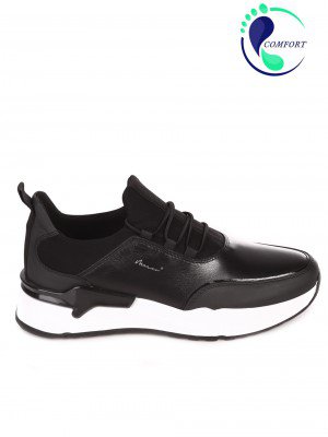 Ежедневни мъжки обувки от естествена кожа 152-15130 black