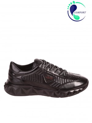Ежедневни мъжки обувки от естествена кожа 152-19498 black
