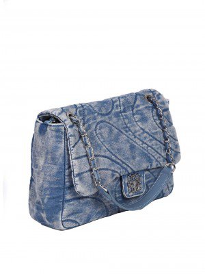 Ежедневна дамска чанта в цвят деним 9Q-24293 blue jeans