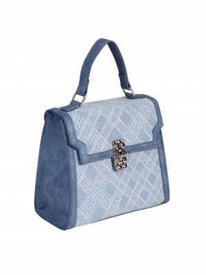 Ежедневна дамска чанта в синьо 9V-24307 blue