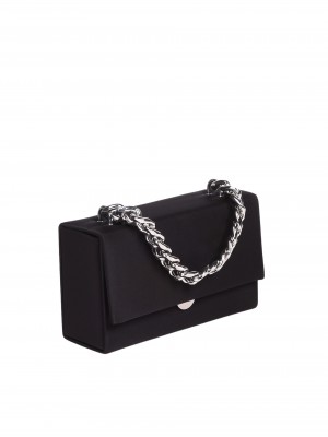 Елегантна дамска чанта тип клъч в черно 9AG-24254 black