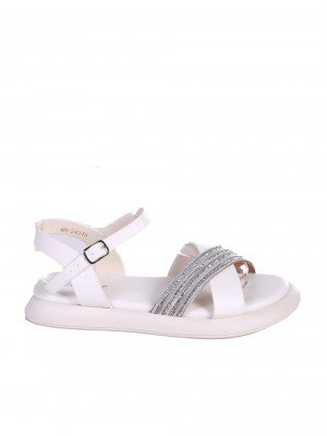 Ежедневни дамски сандали в бяло 4H-24245 white