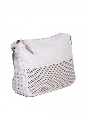 Ежедневна дамска чанта в бял/сив цвят 9Q-24291 off white